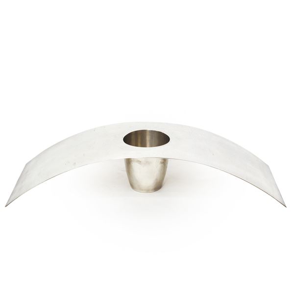 Cormorana model silver-plated vase or candlestick