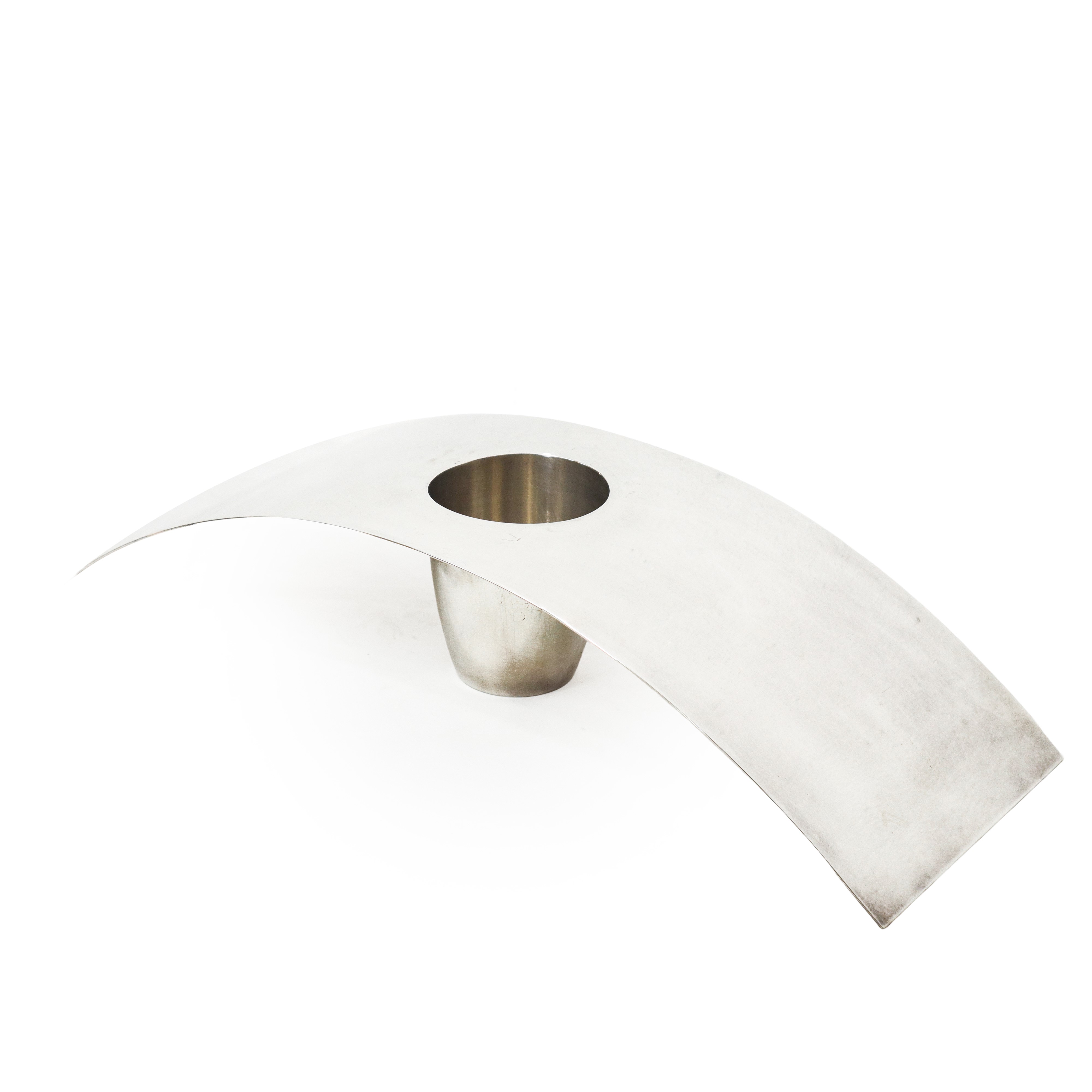 Lino Sabattini per Sabattini - Vaso o candeliere modello Cormorana in silver plated