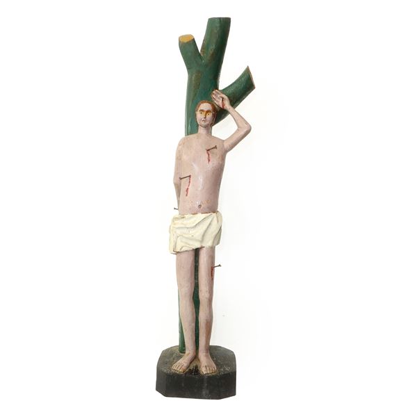 Saint Sebastian, popular wooden sculpture