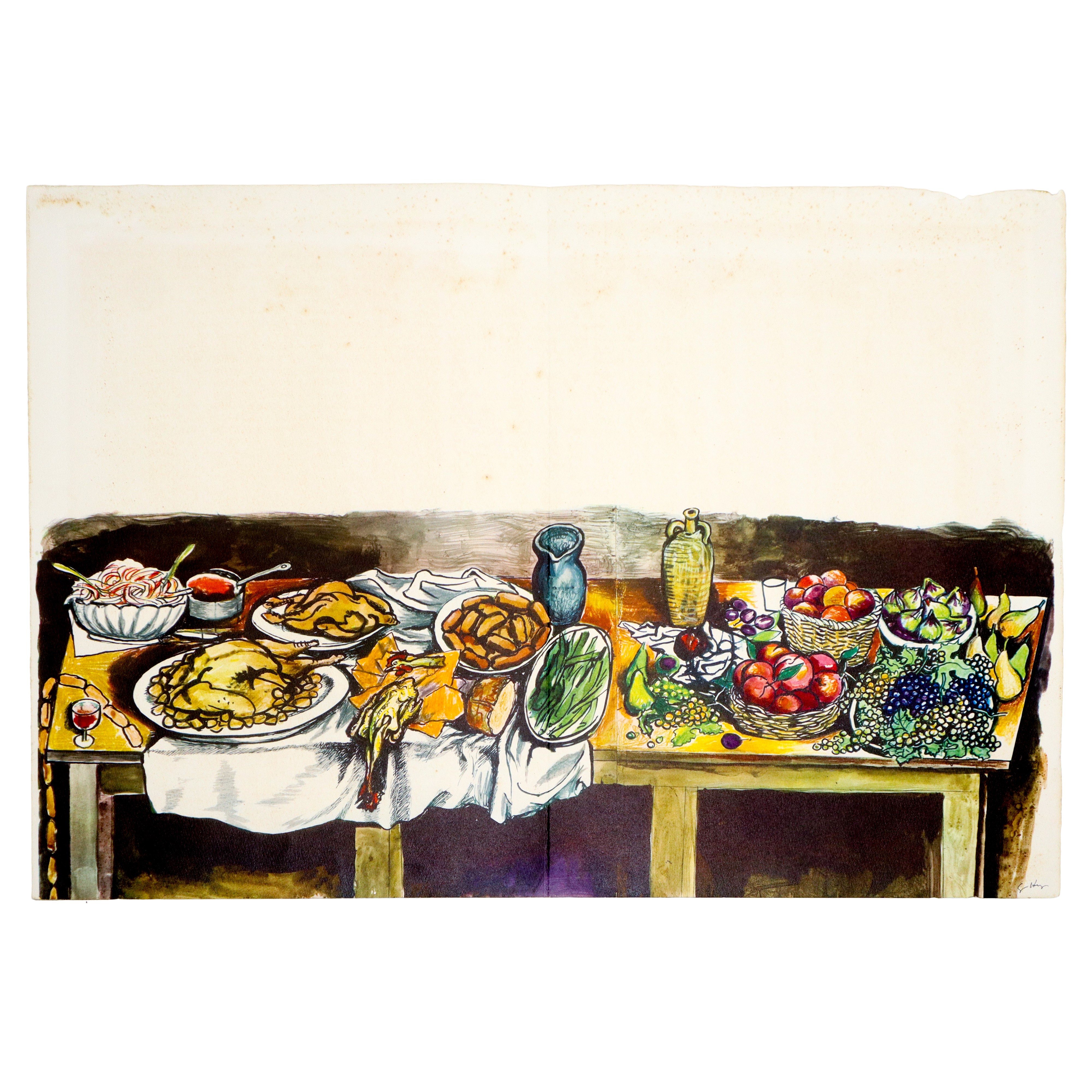 Renato Guttuso - Scene e Costumi per "il Contratto" di Eduardo De Filippo",