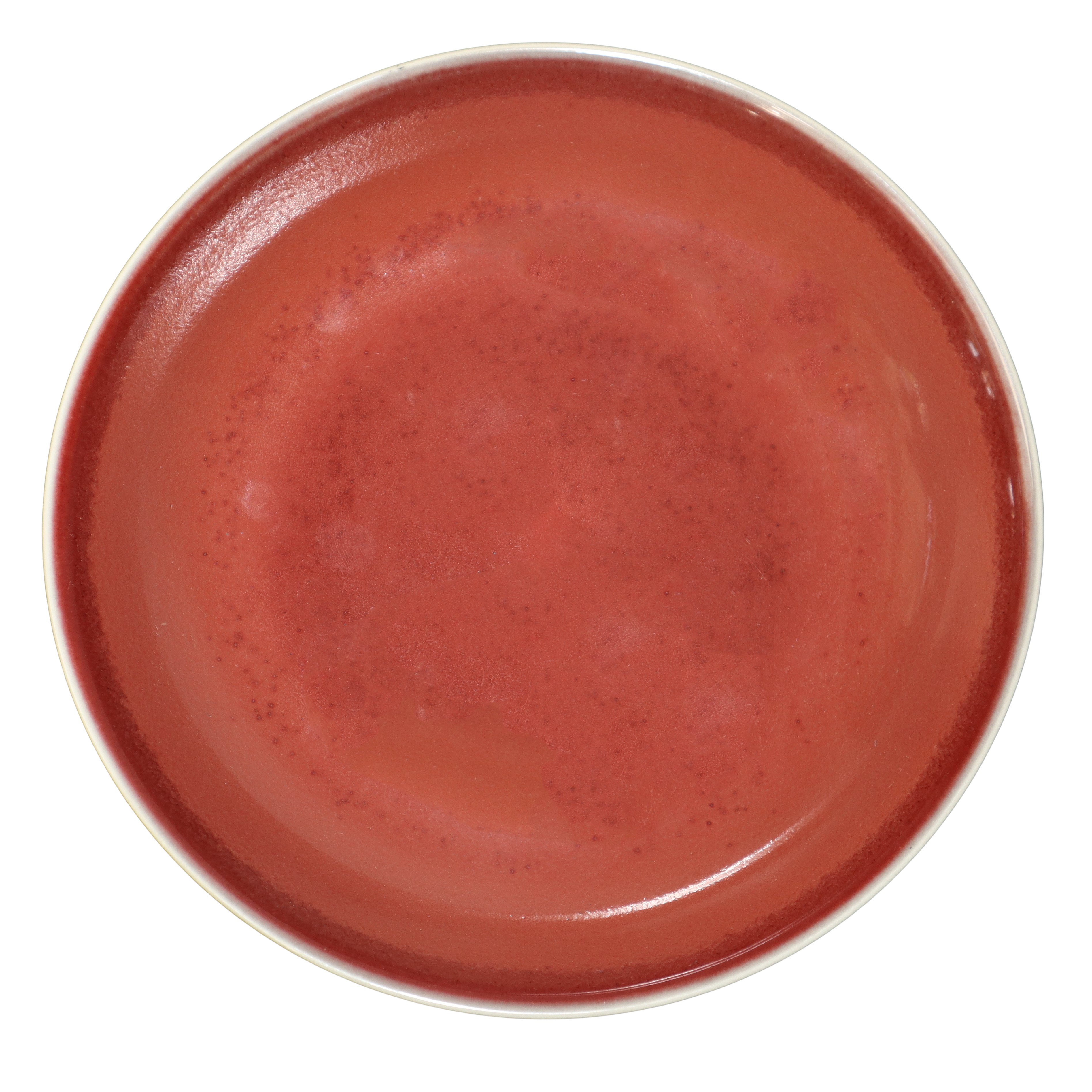 Piatto Cinese in Porcellana Rossa