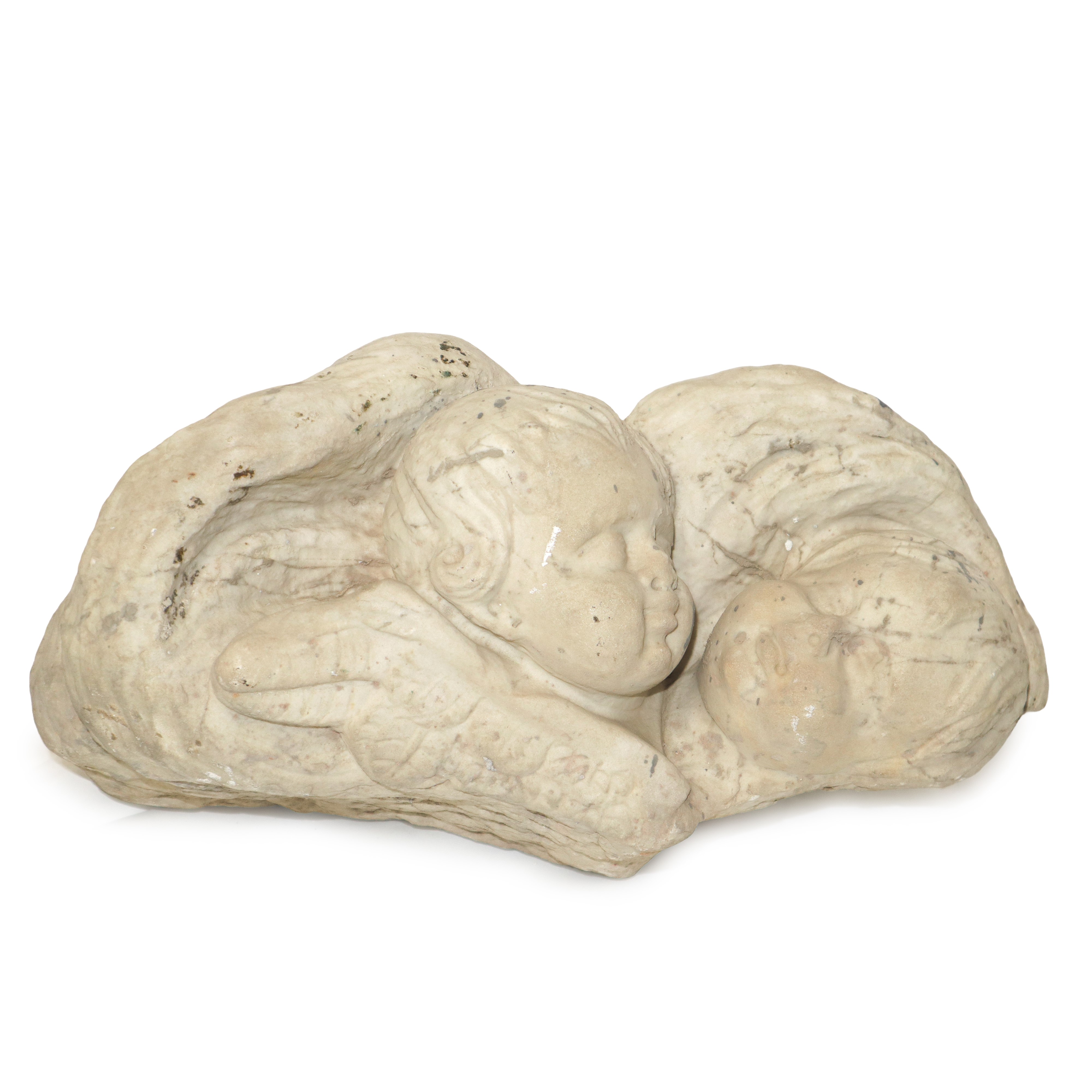 Teste di Putti, Frammento in Marmo