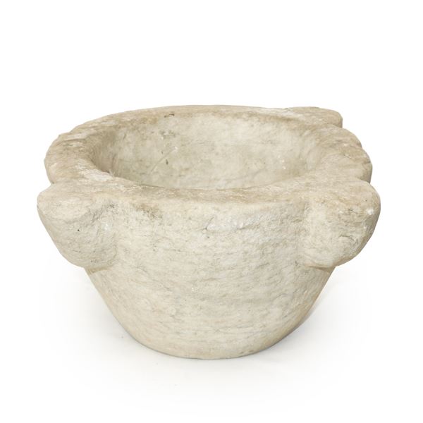 White marble mortar