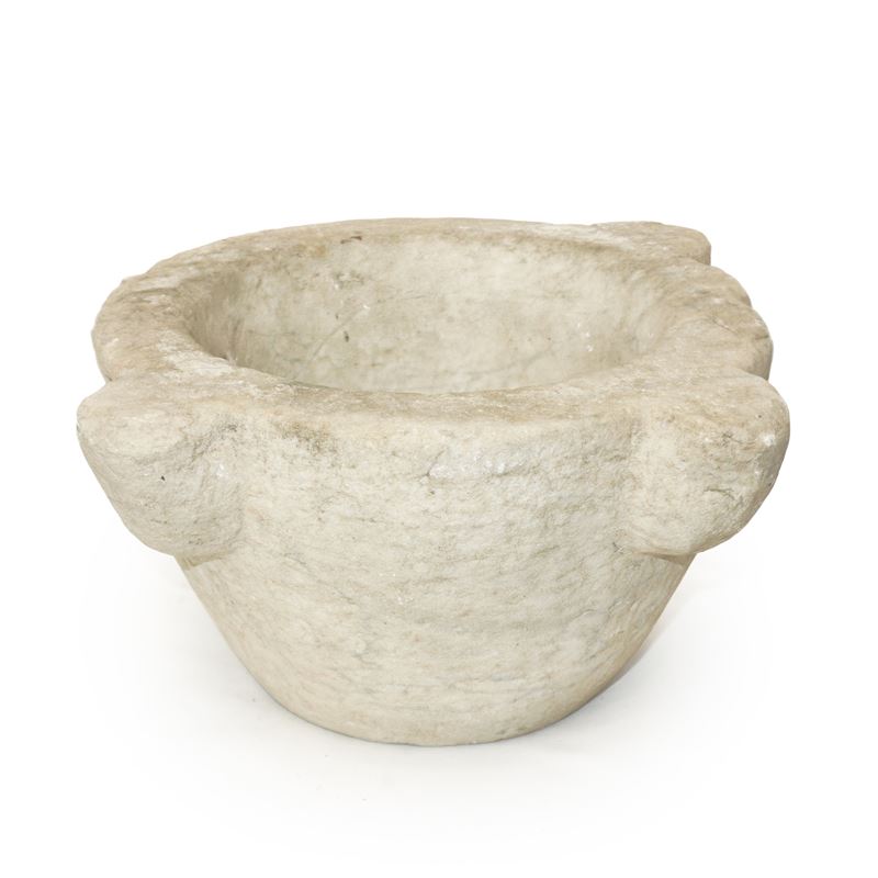 Mortaio in Marmo Bianco