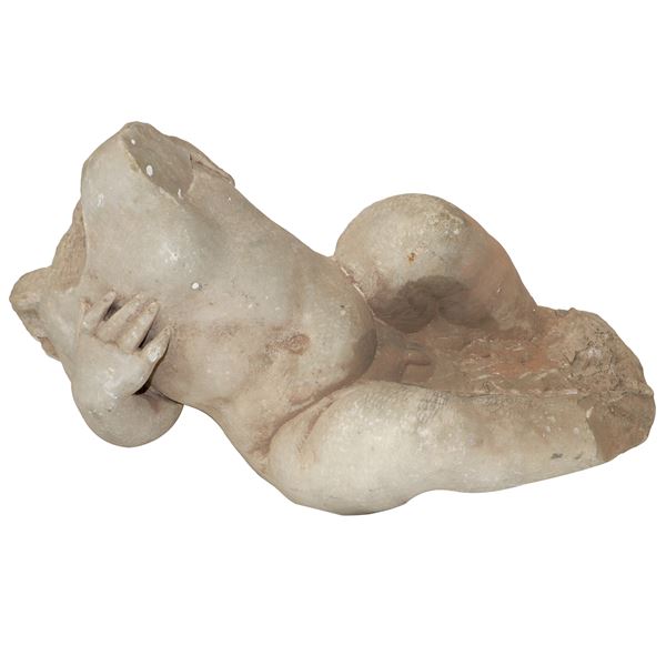 Headless Putto, marble sculpture