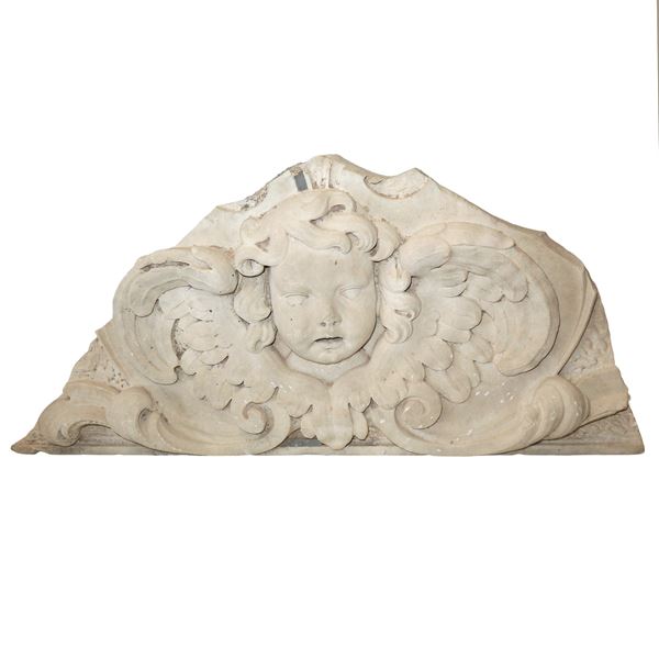Head of a Zephyr, marble fragment