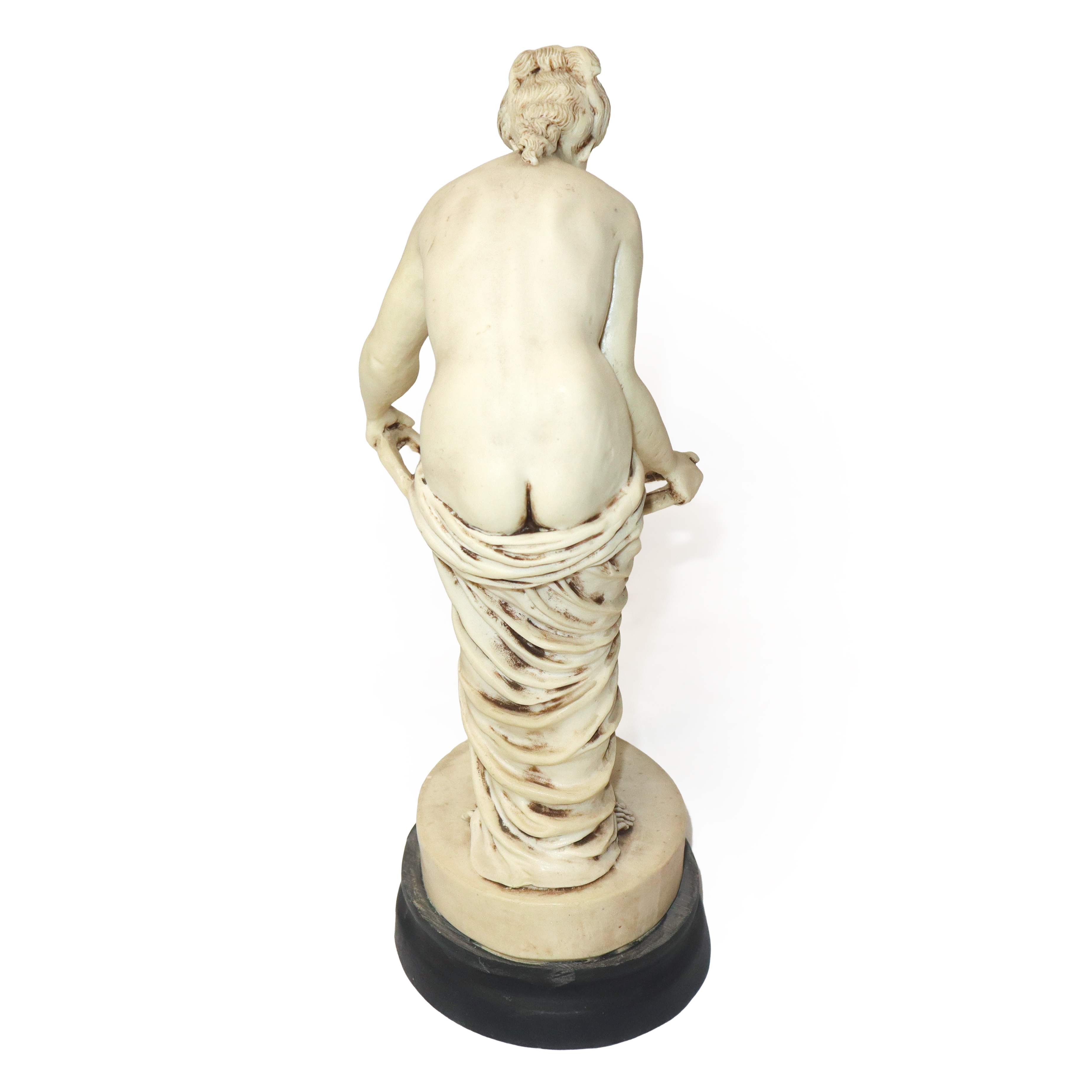 Hestia, piccola scultura a stampo su base in legno