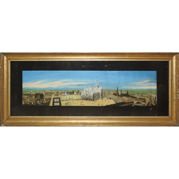 Veduta di Milano con Duomo e Galleria Vittorio Emanuele II