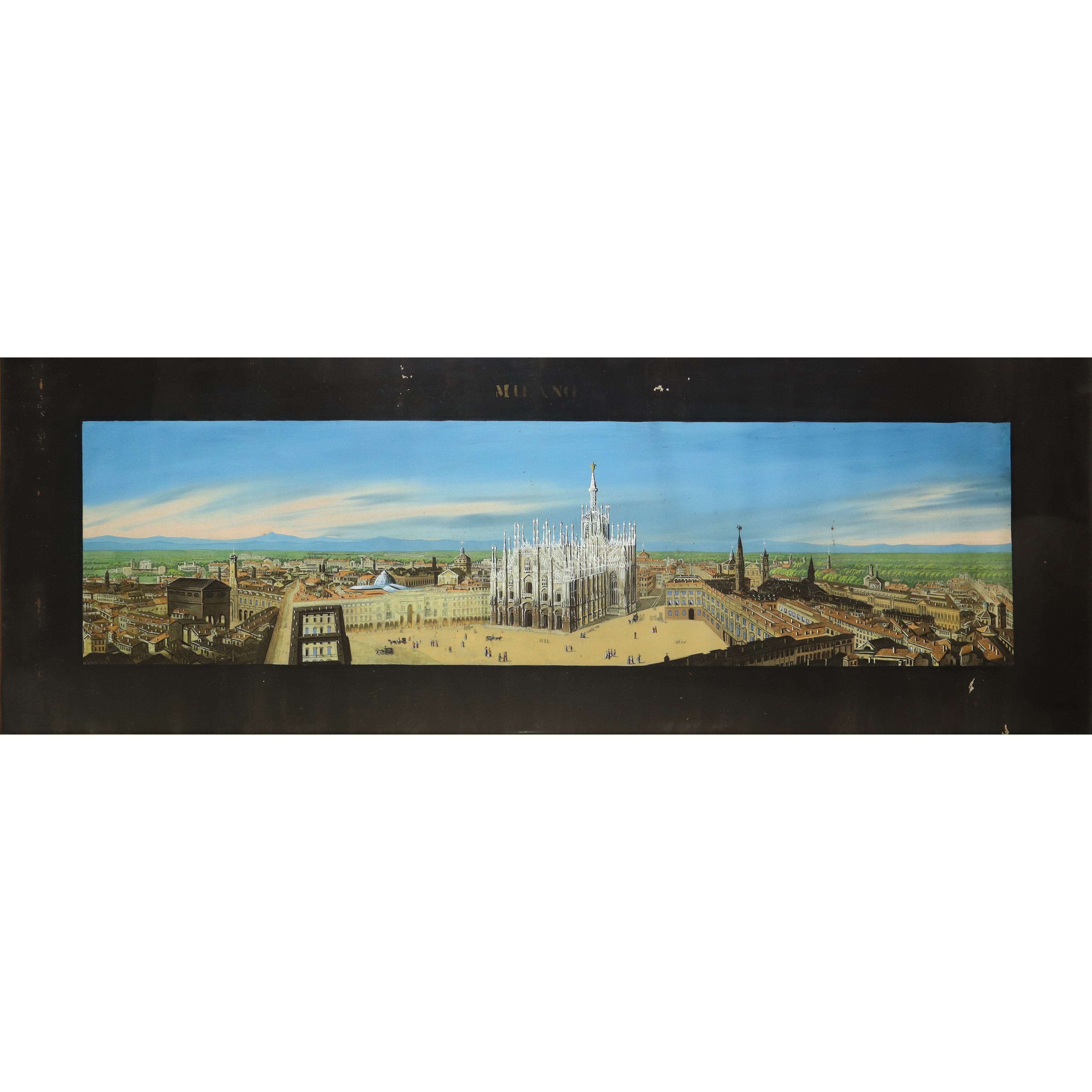 Veduta di Milano con Duomo e Galleria Vittorio Emanuele II