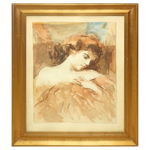 Ritratto di giovane donna dormiente
