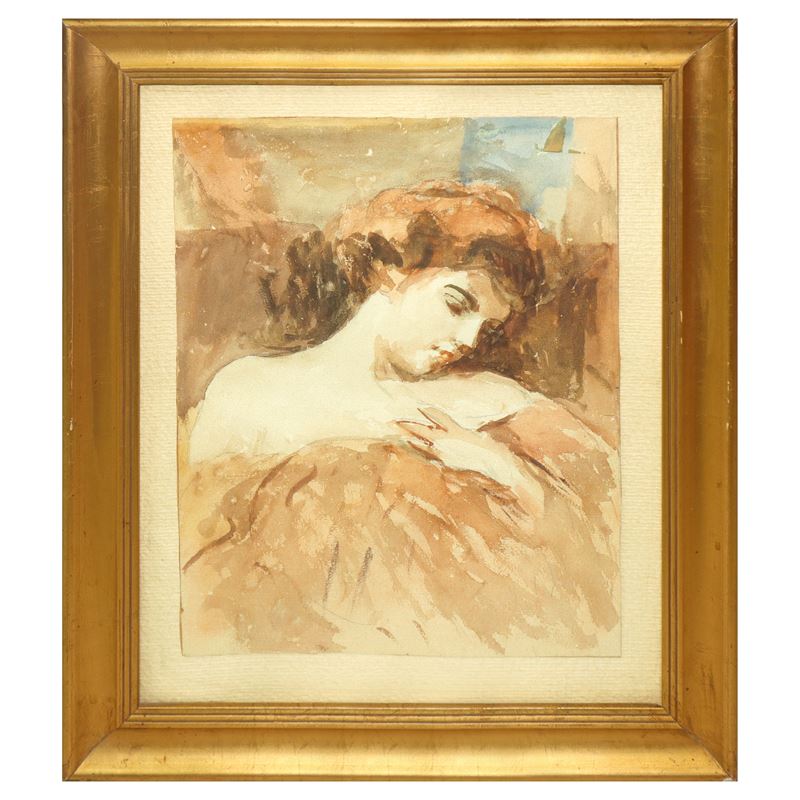 Ritratto di giovane donna dormiente