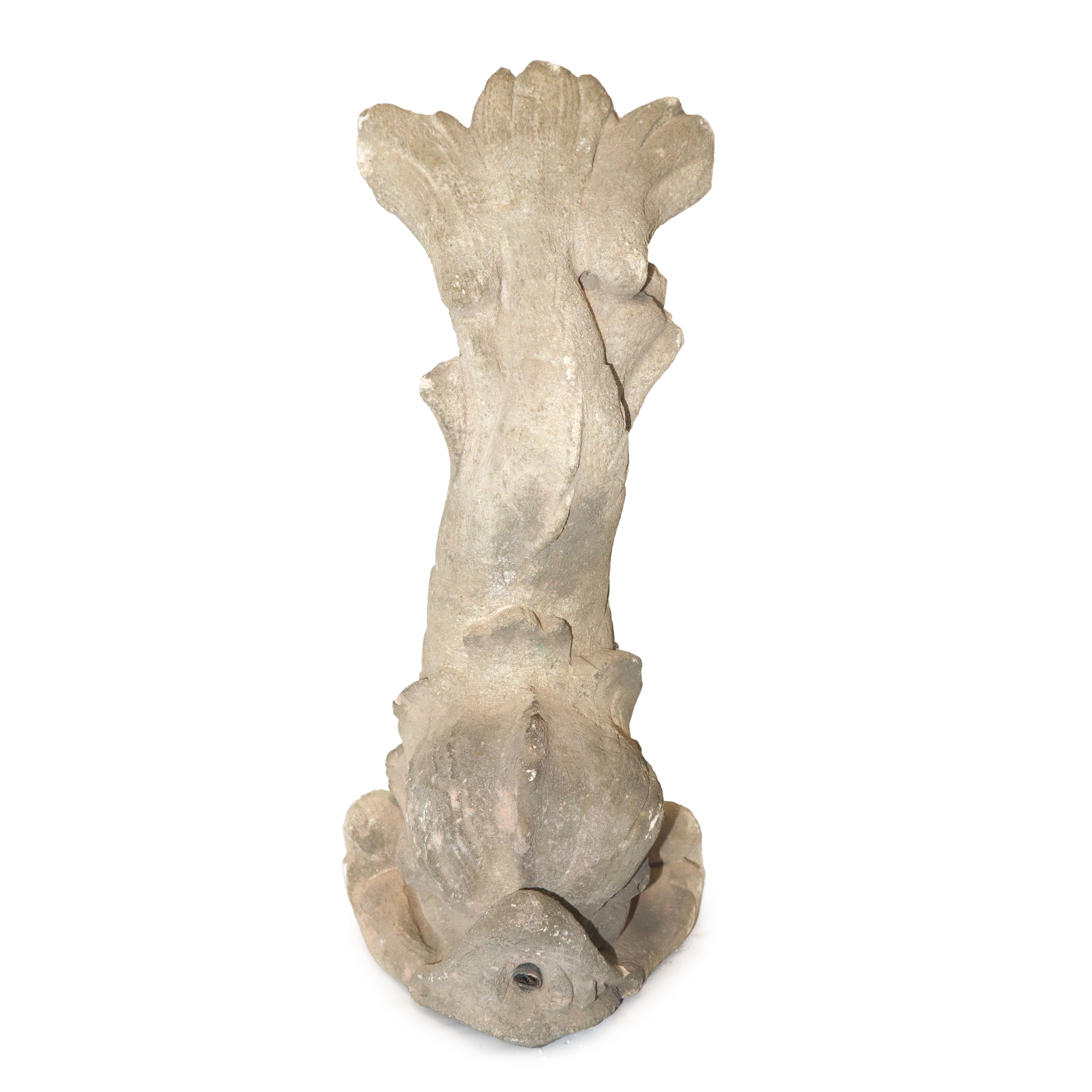 Autore non identificato, Delfino - scultura in pietra bianca di Noto, h cm 37