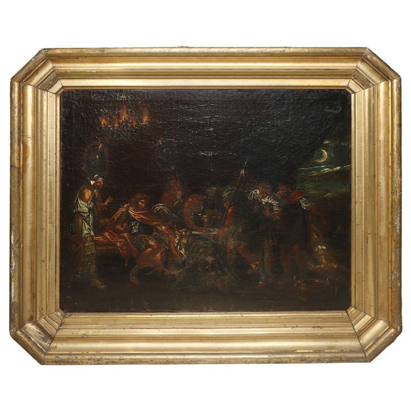 Priamo implora Achille per il corpo di Ettore