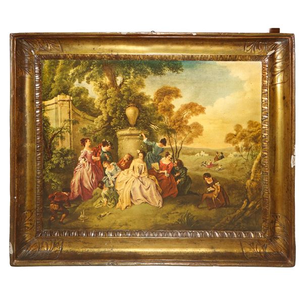 EMPIRE FRAME GOLD SILVER AND MIXTURE WITH PRINT