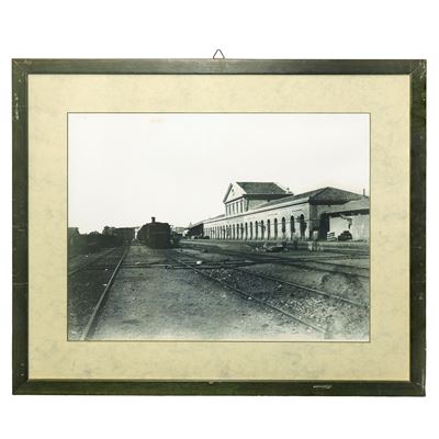 Riproduzione fotografica della stazione di Messina, fotografia, 30x42 cm