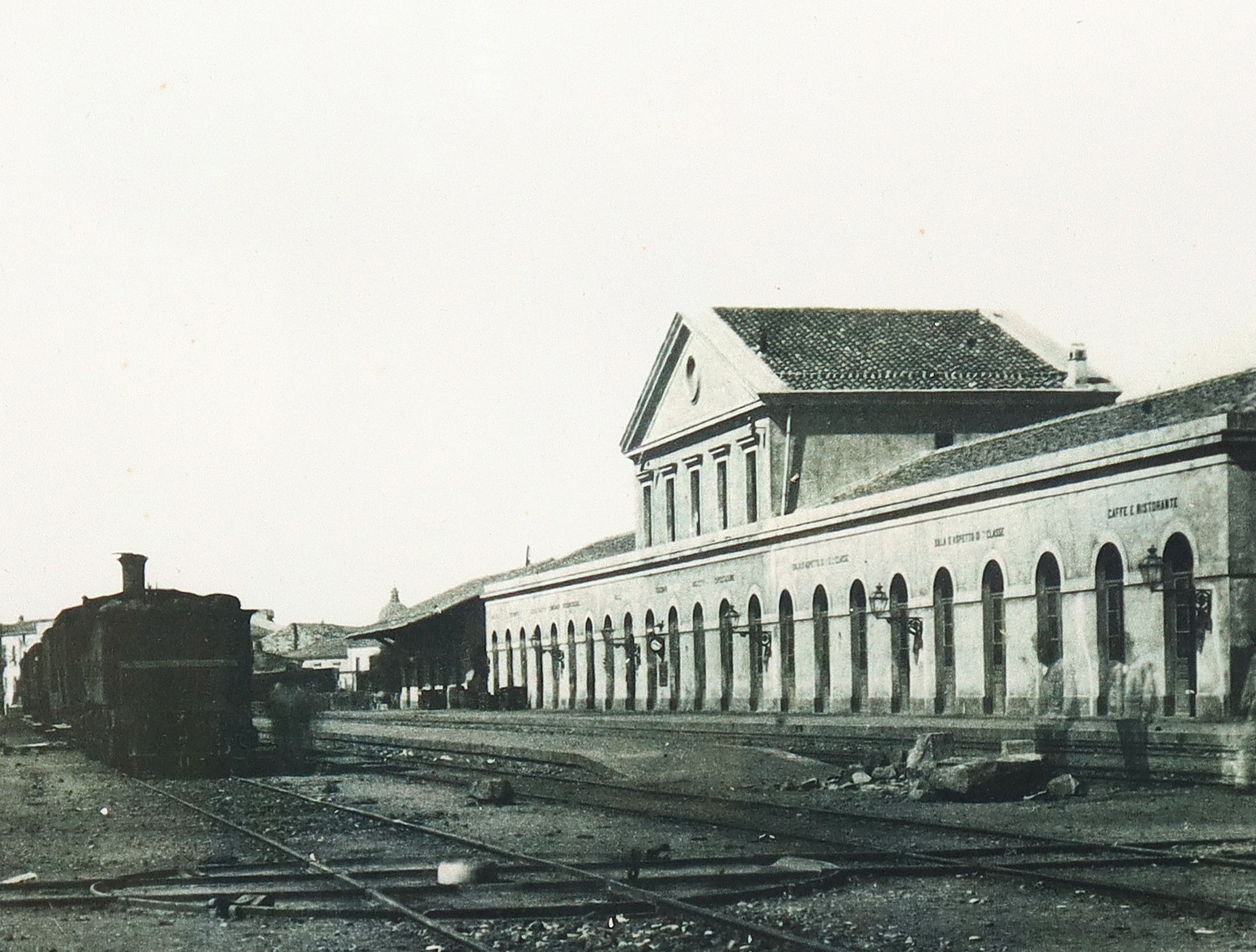 Riproduzione fotografica della stazione di Messina, fotografia, 30x42 cm