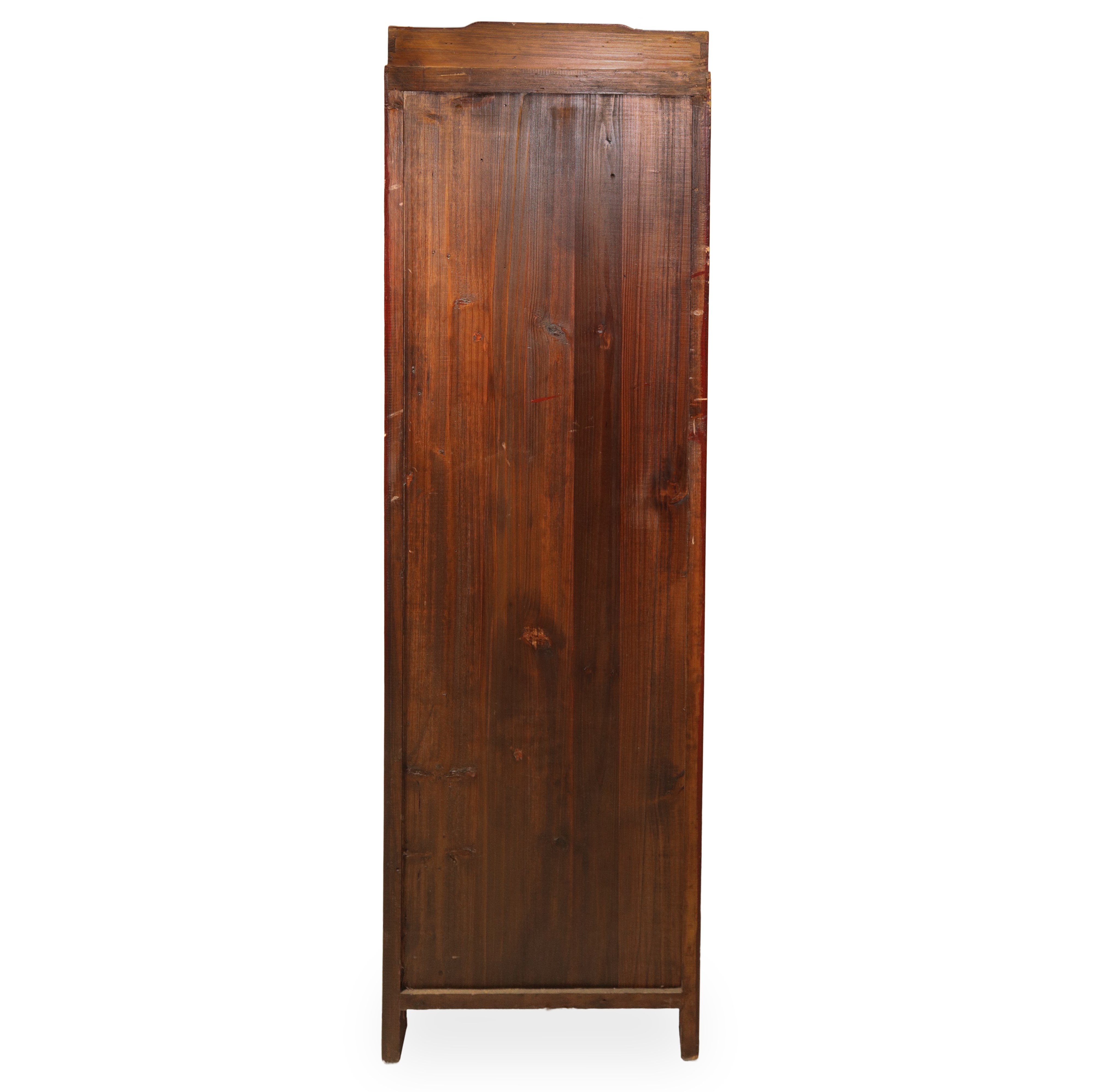 Cabinet laccato rosso con otto cassetti