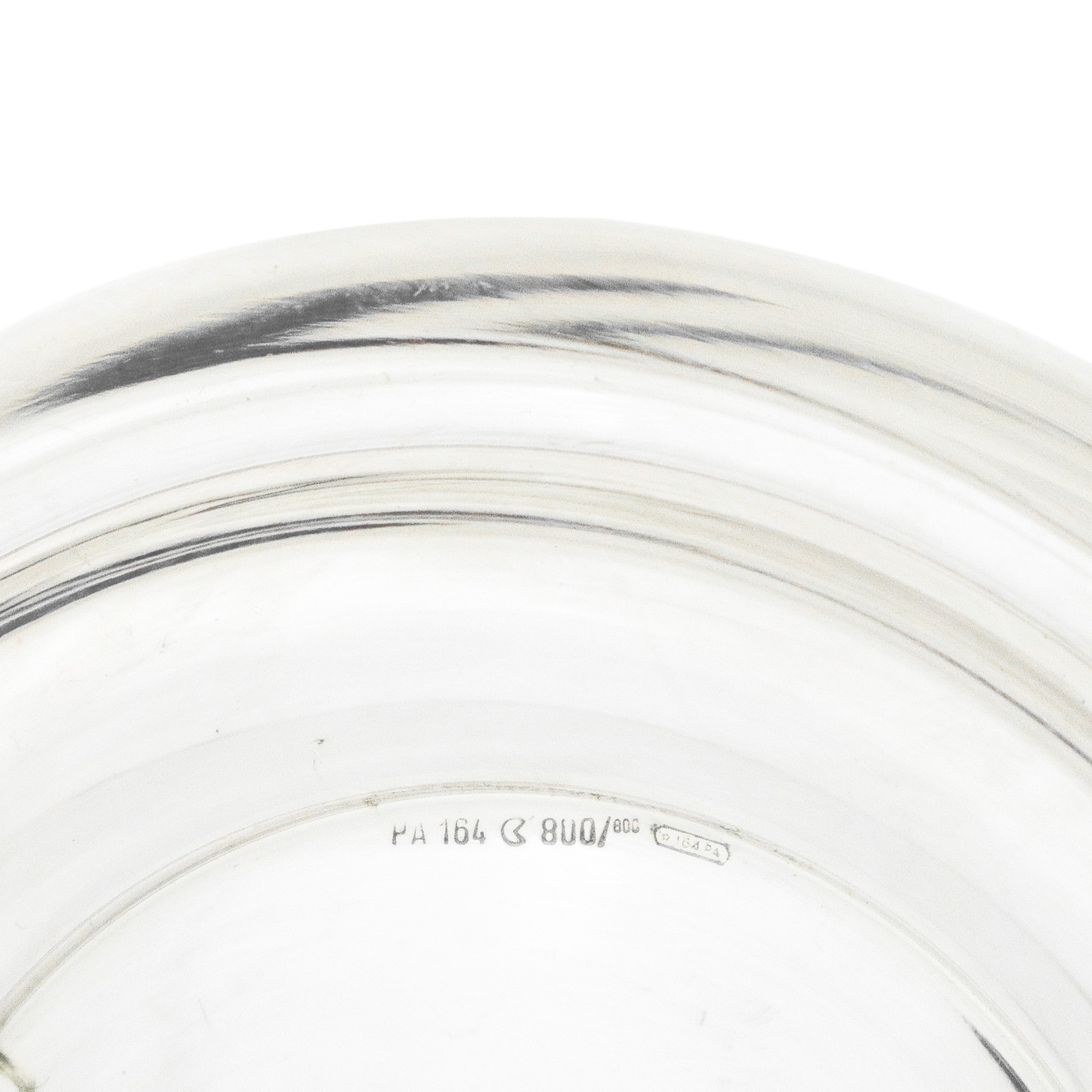 Portadolci rotondo in argento 800