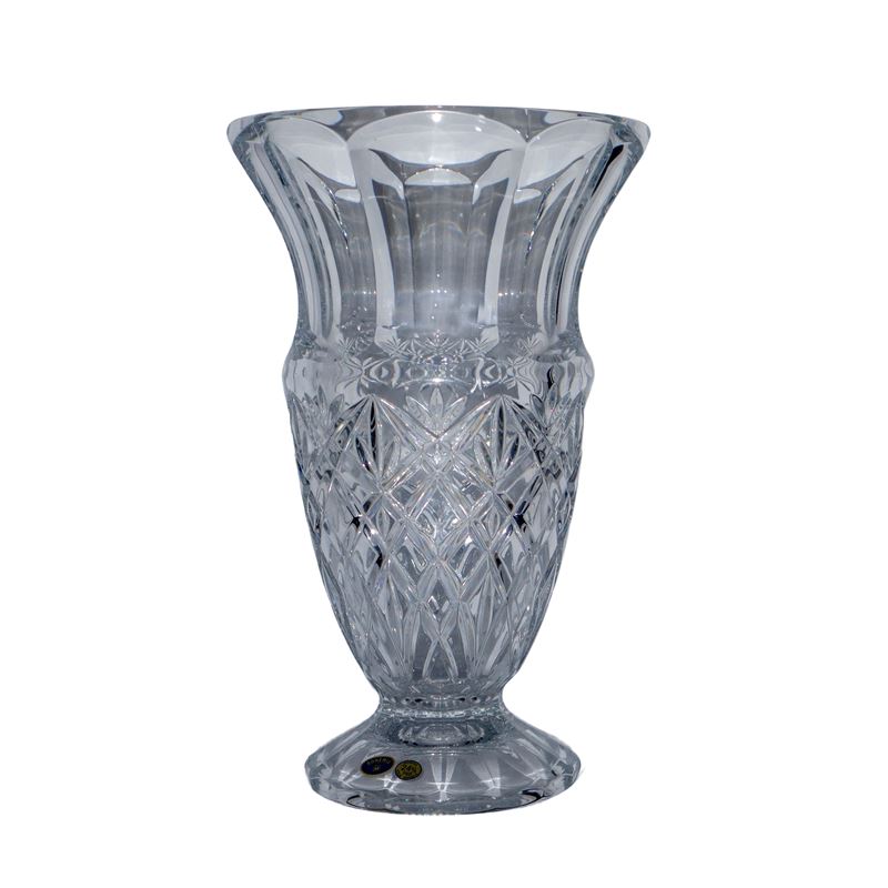 Vaso a coppa, vetro molato, XX secolo