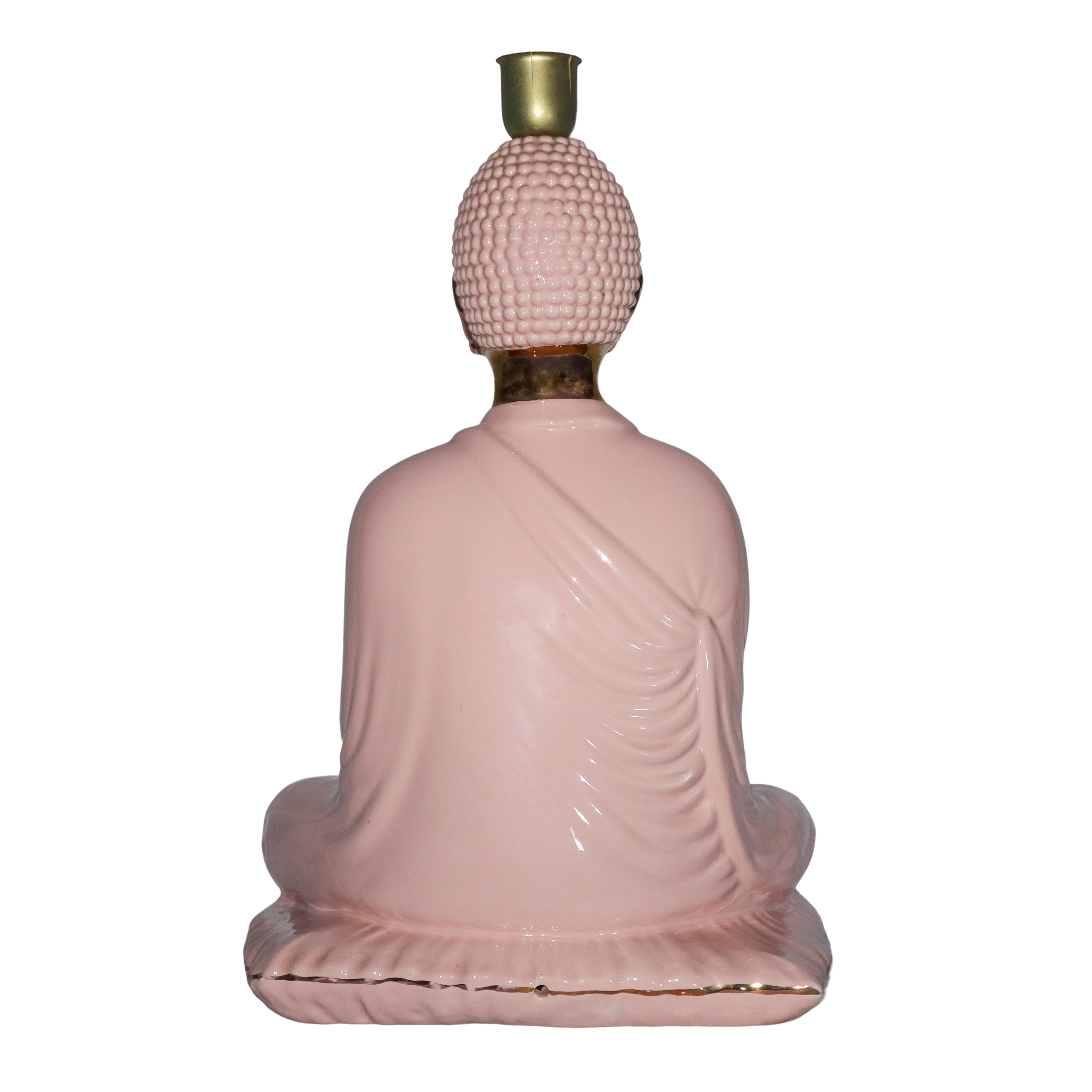 Buddha in Meditazione con Vesti Rosa