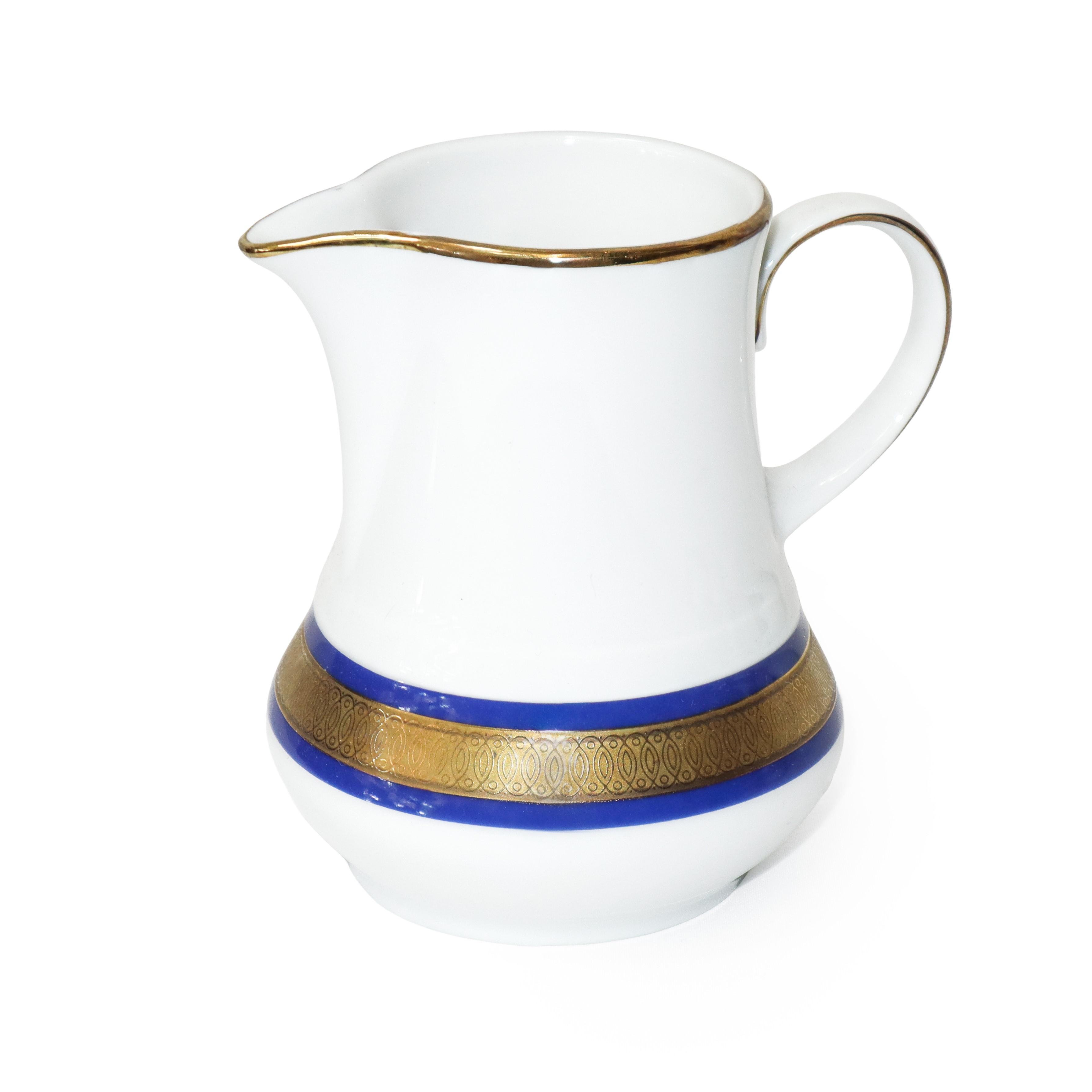 Winterling Bavaria - Servizio da caffè in ceramica bianca con decori blu e oro