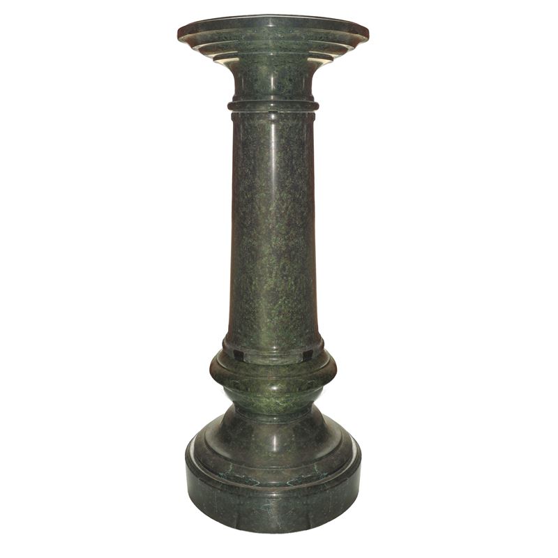 Colonna in marmo verde serpentino
