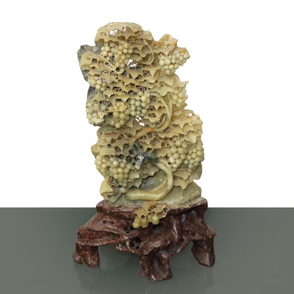 Oriental soapstone sculpture