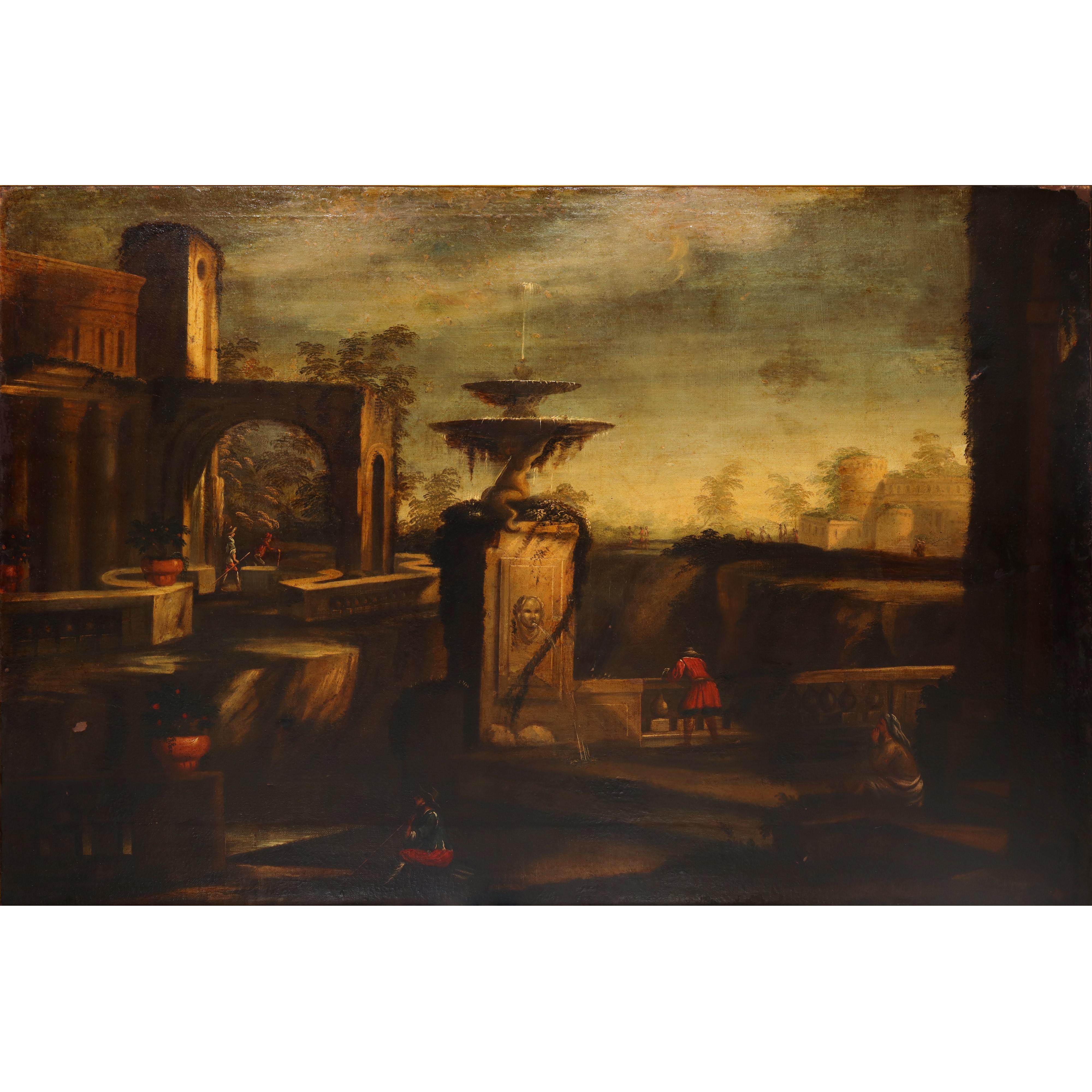 Capriccio architettonico con personaggi