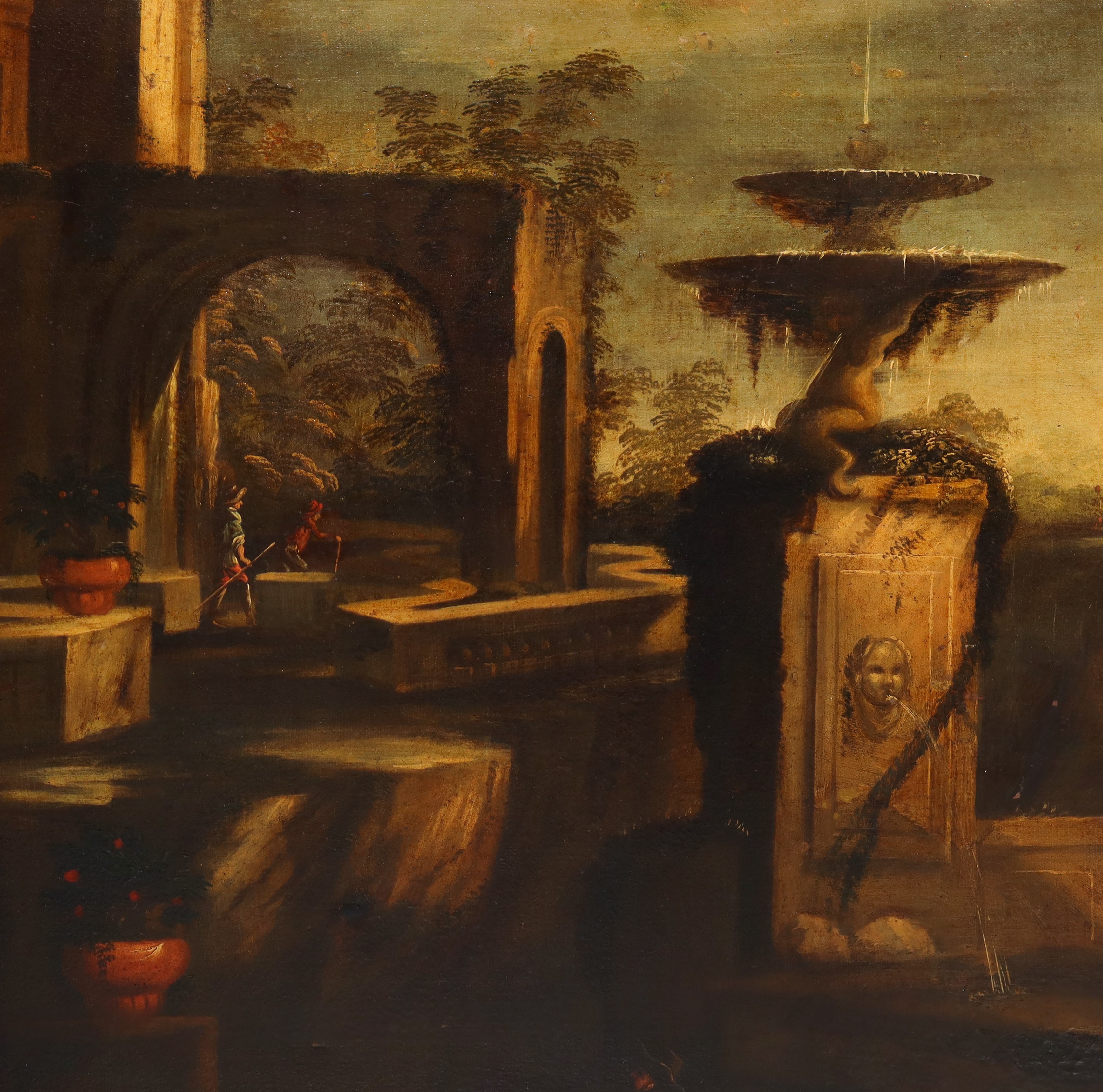 Capriccio architettonico con personaggi