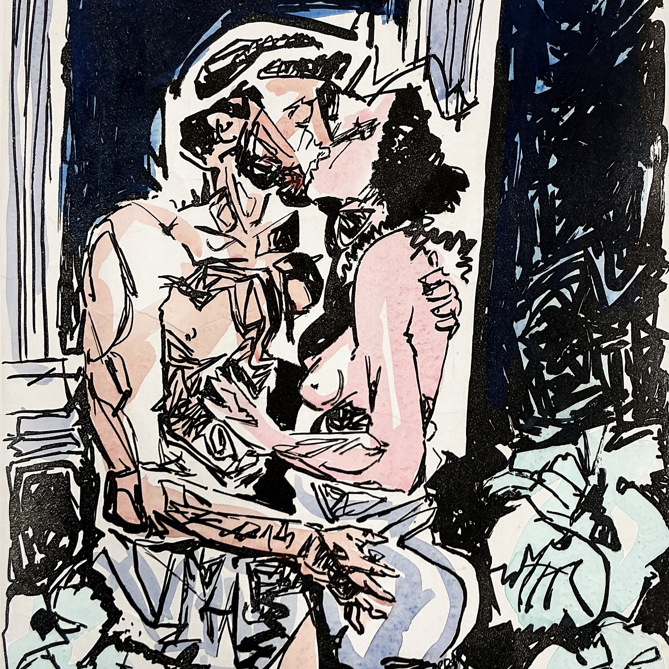 Serigrafia del XX secolo, Coppia che si bacia