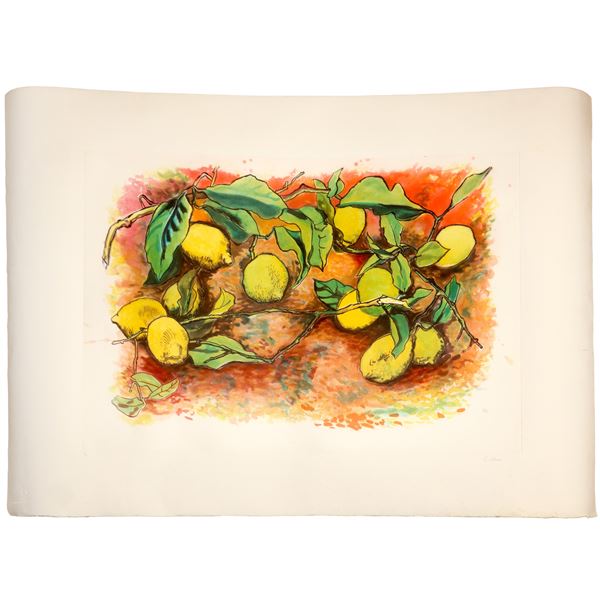 Renato Guttuso - Still life with lemons