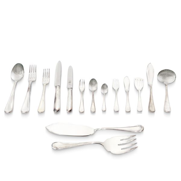Servizio di posate in argento 800 da 12 