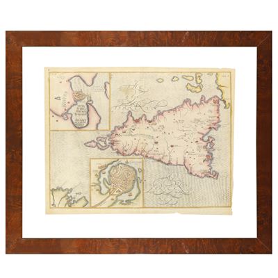 Mappa della Sicilia, circa 1620, da "The History of the World" di Walter Raleigh