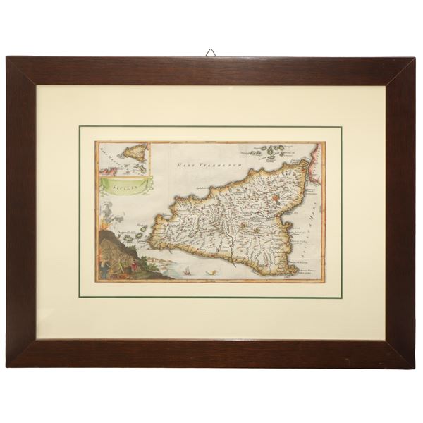 Isaac Basire - Sicilia, mappa