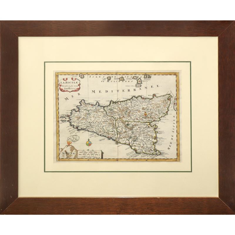 Anonimo, Sicilia tre valli, olio su tela