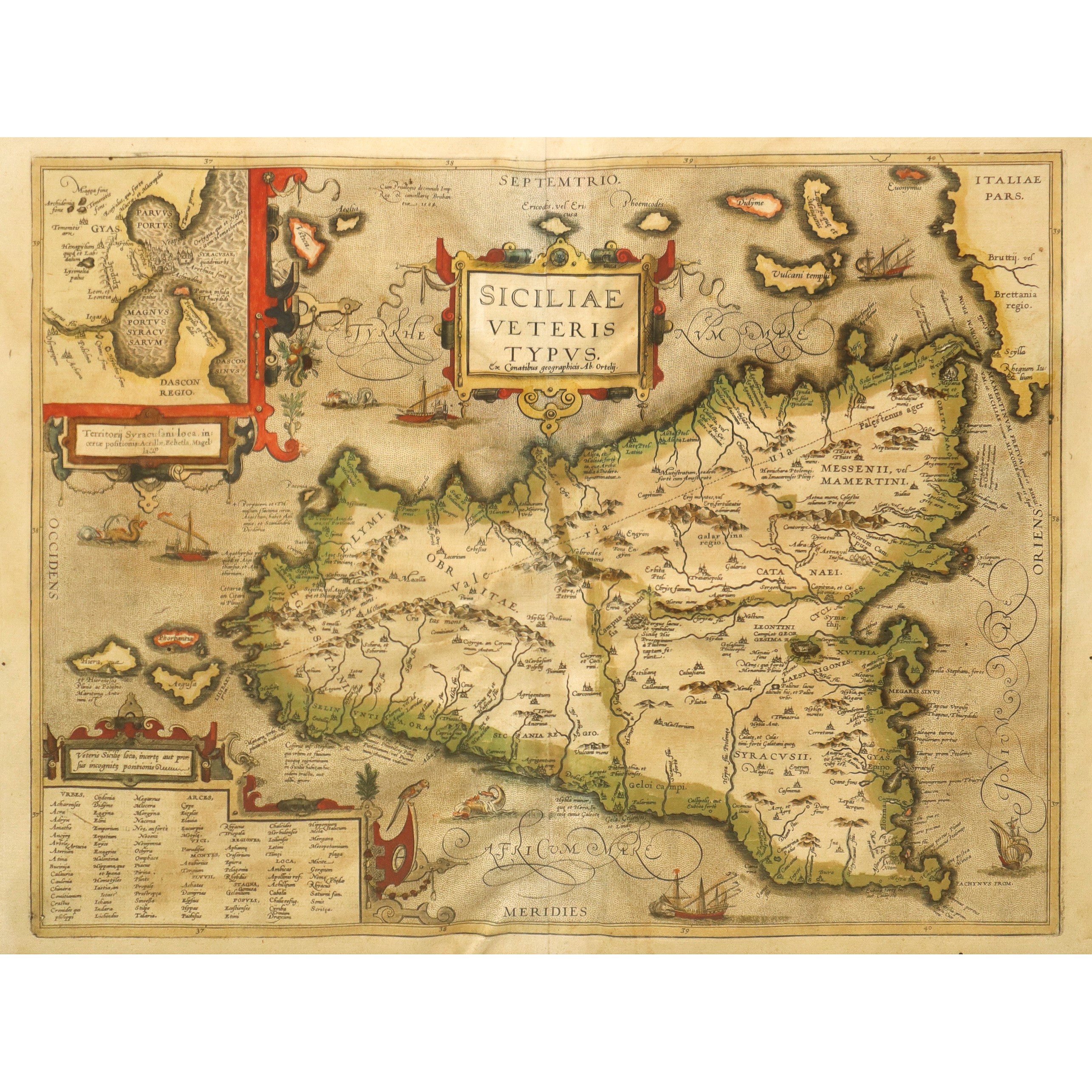 Abramo Ortelio - Siciliae Veteris Typus