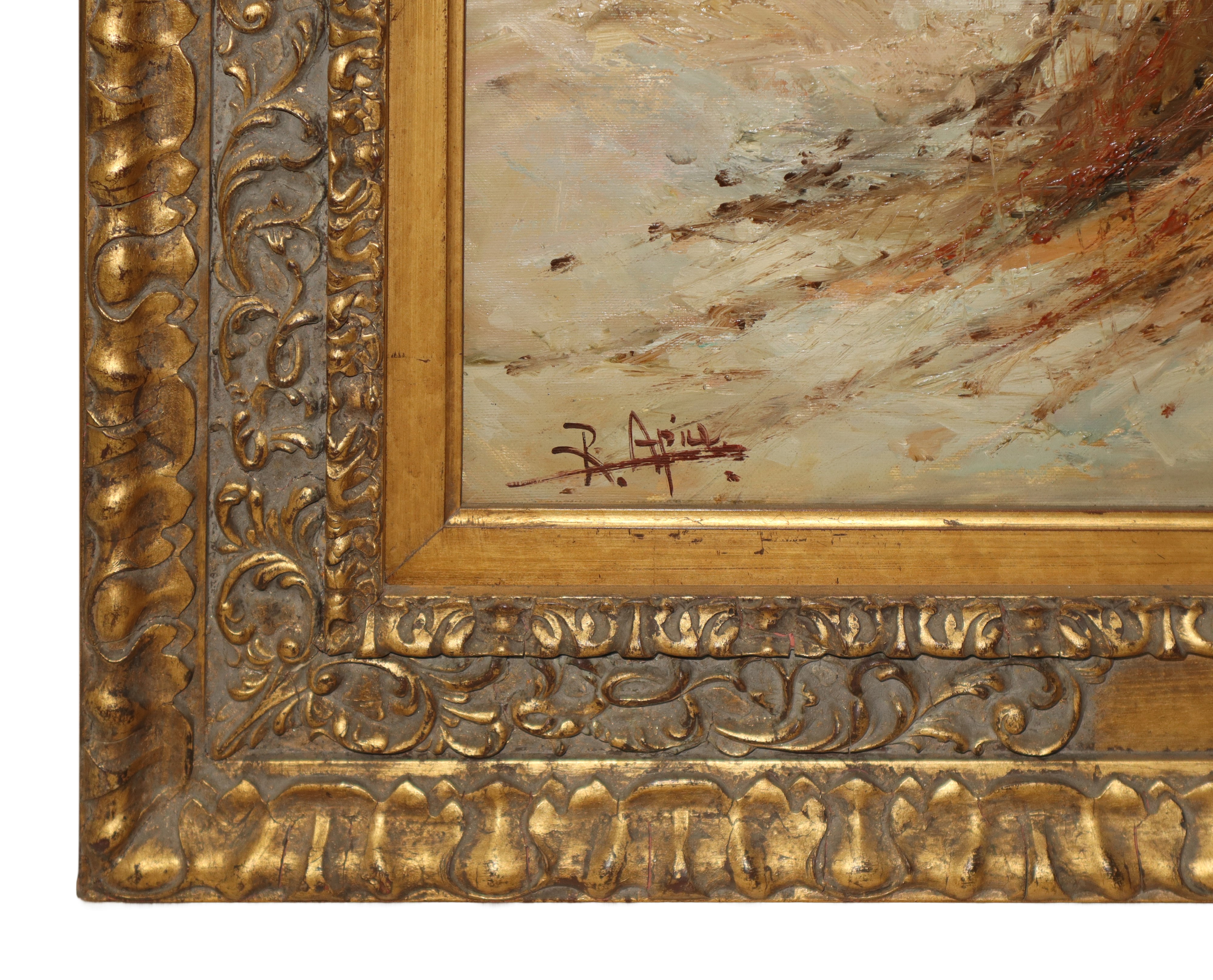 Fanciulli che rimagliano la rete da pesca