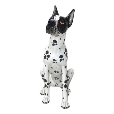 Cane in ceramica, scultura decorativa da arredo
