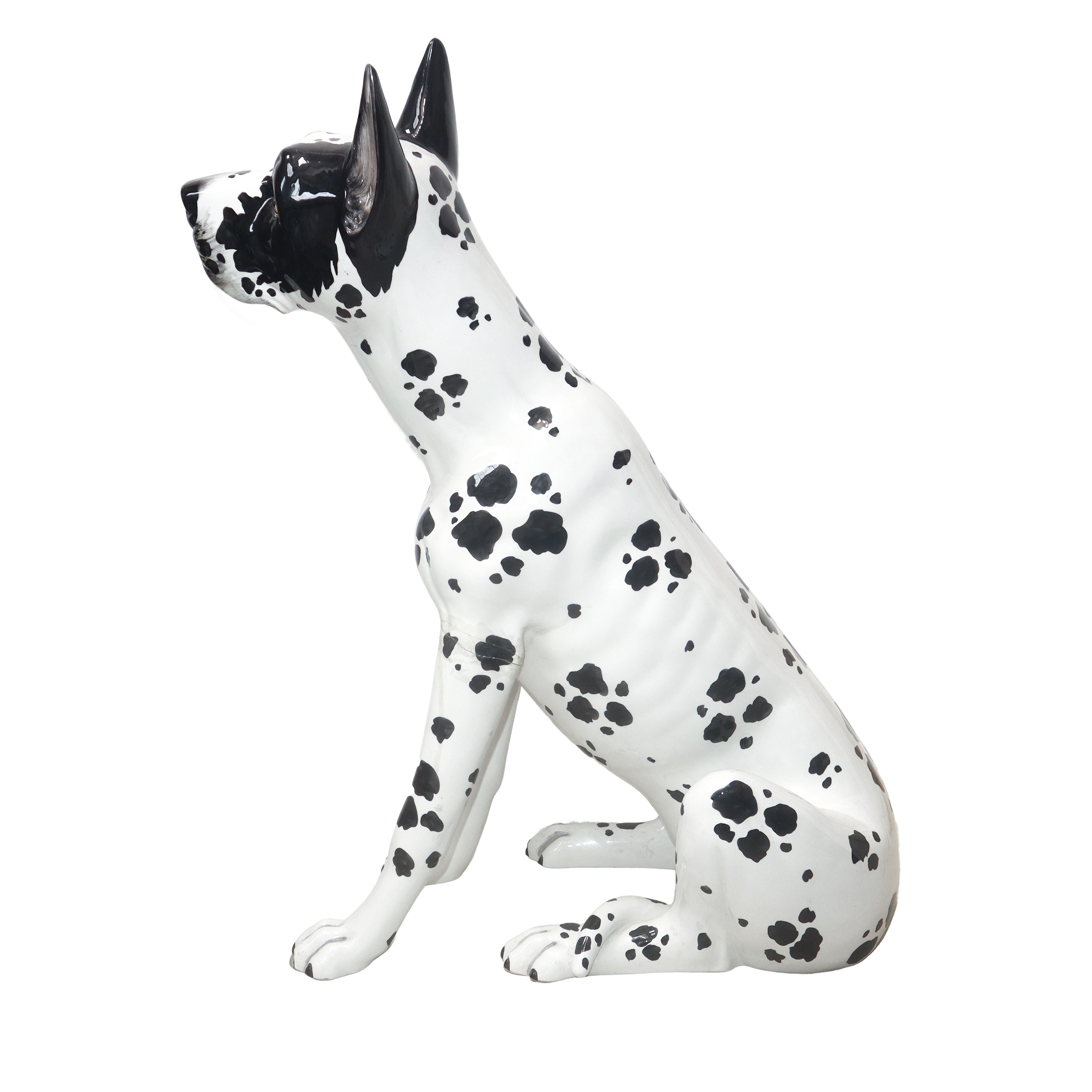 Cane in ceramica, scultura decorativa da arredo