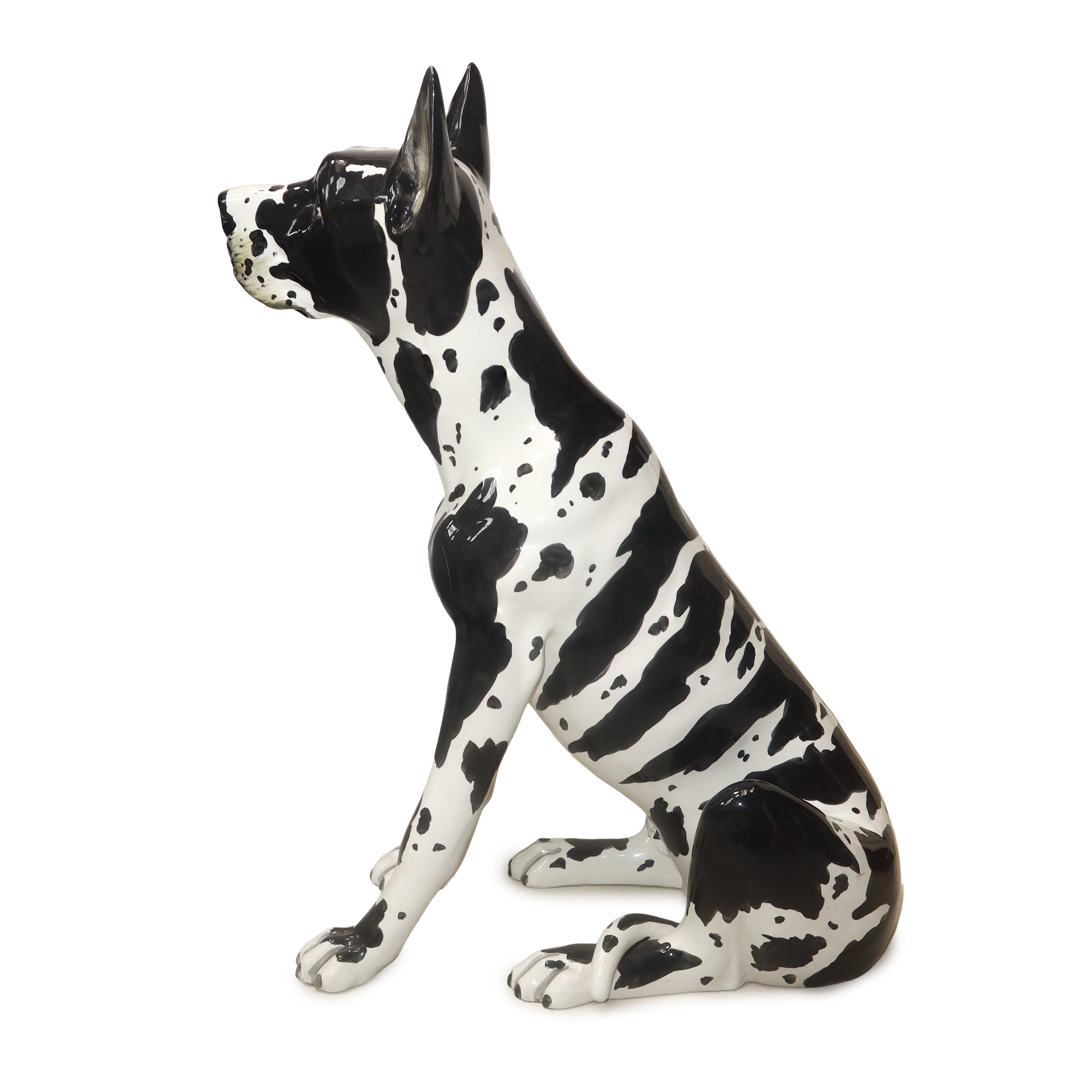 Cane, ceramica smaltata, h 74 cm