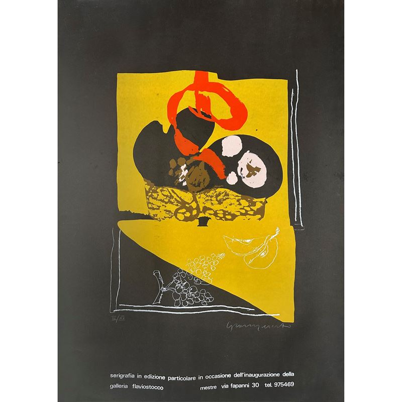 Alberto Gianquinto - Natura morta, serigrafia (1972)