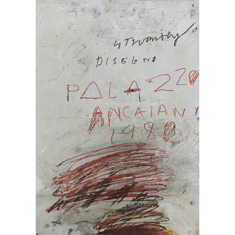 Locandina, mostra Cy Twombly, 1980