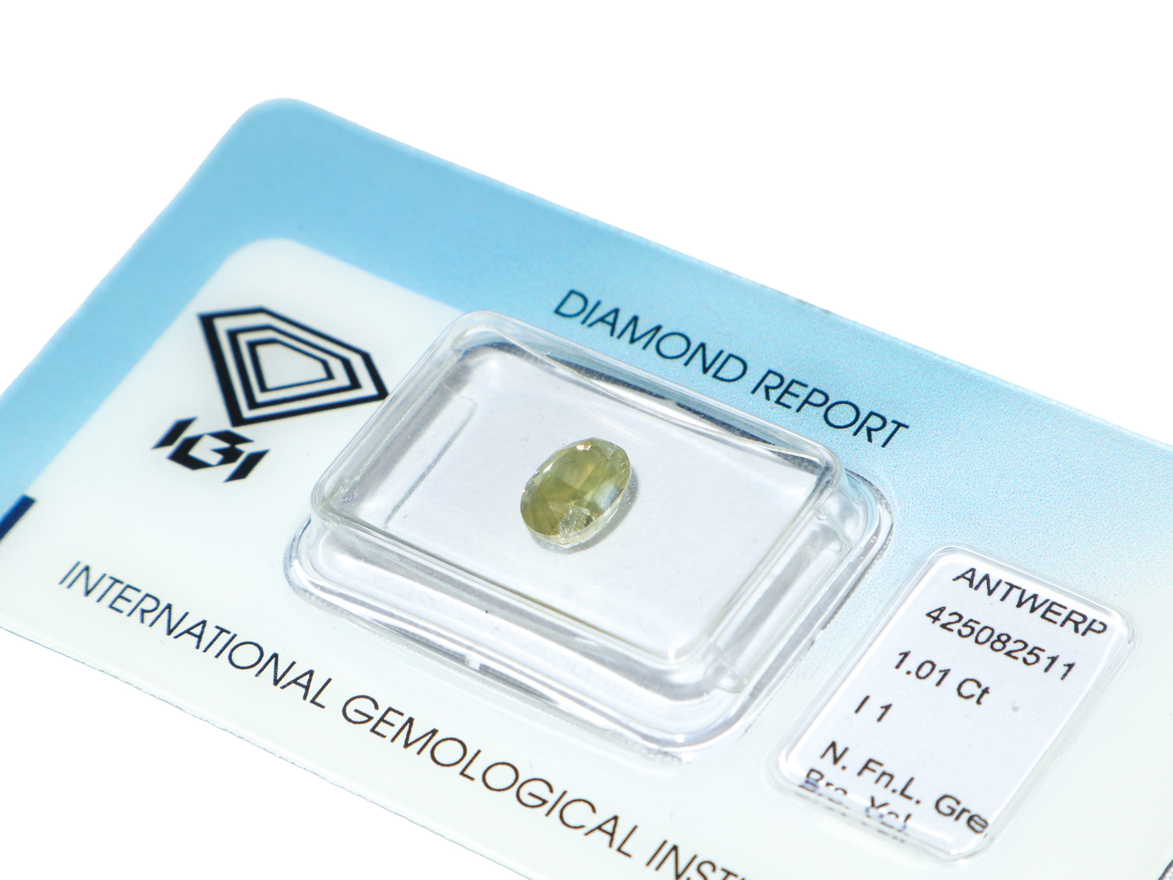 Diamante ovale naturale Fancy, 1,01 ct, certificato IGI
