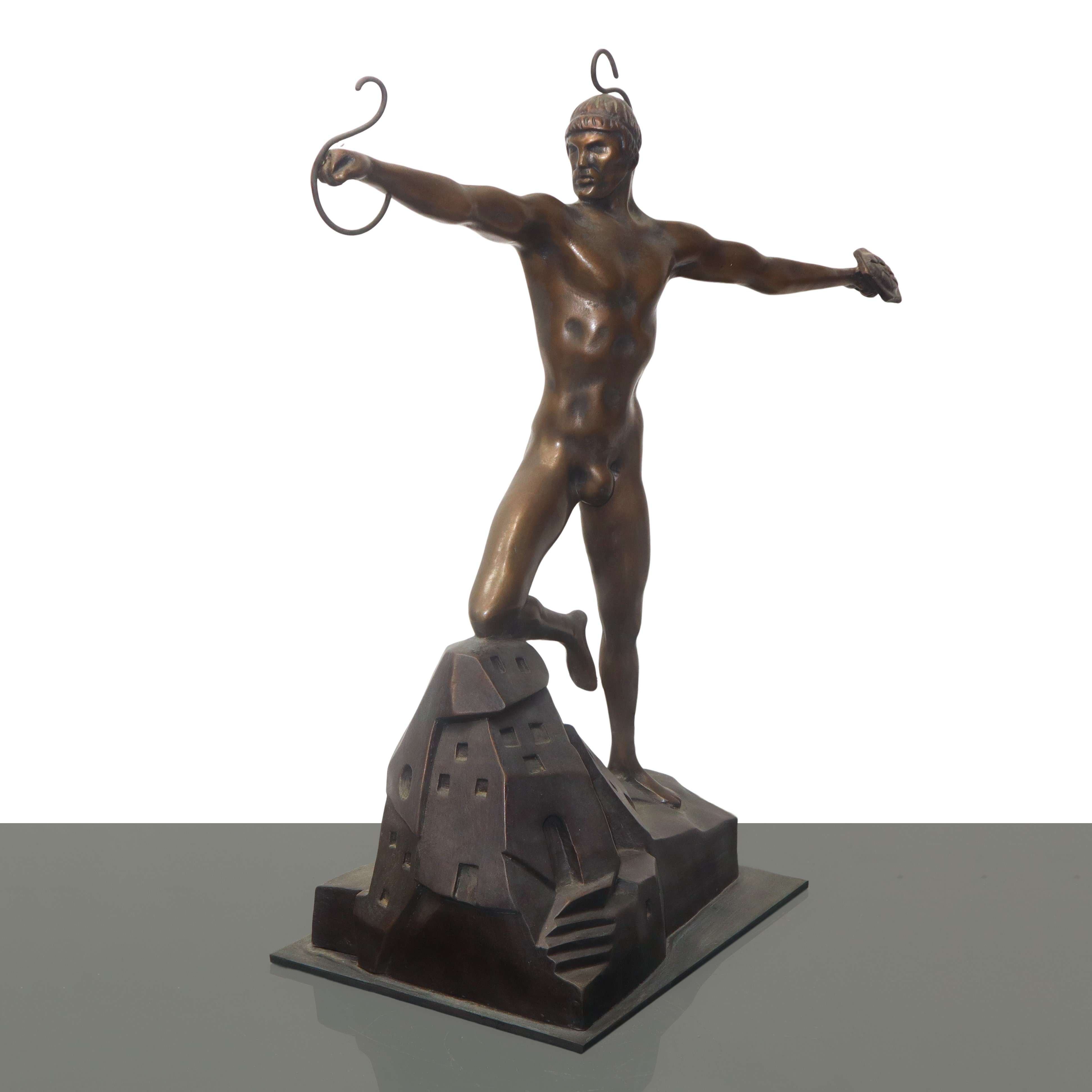 Enea, multiplo in bronzo a cera