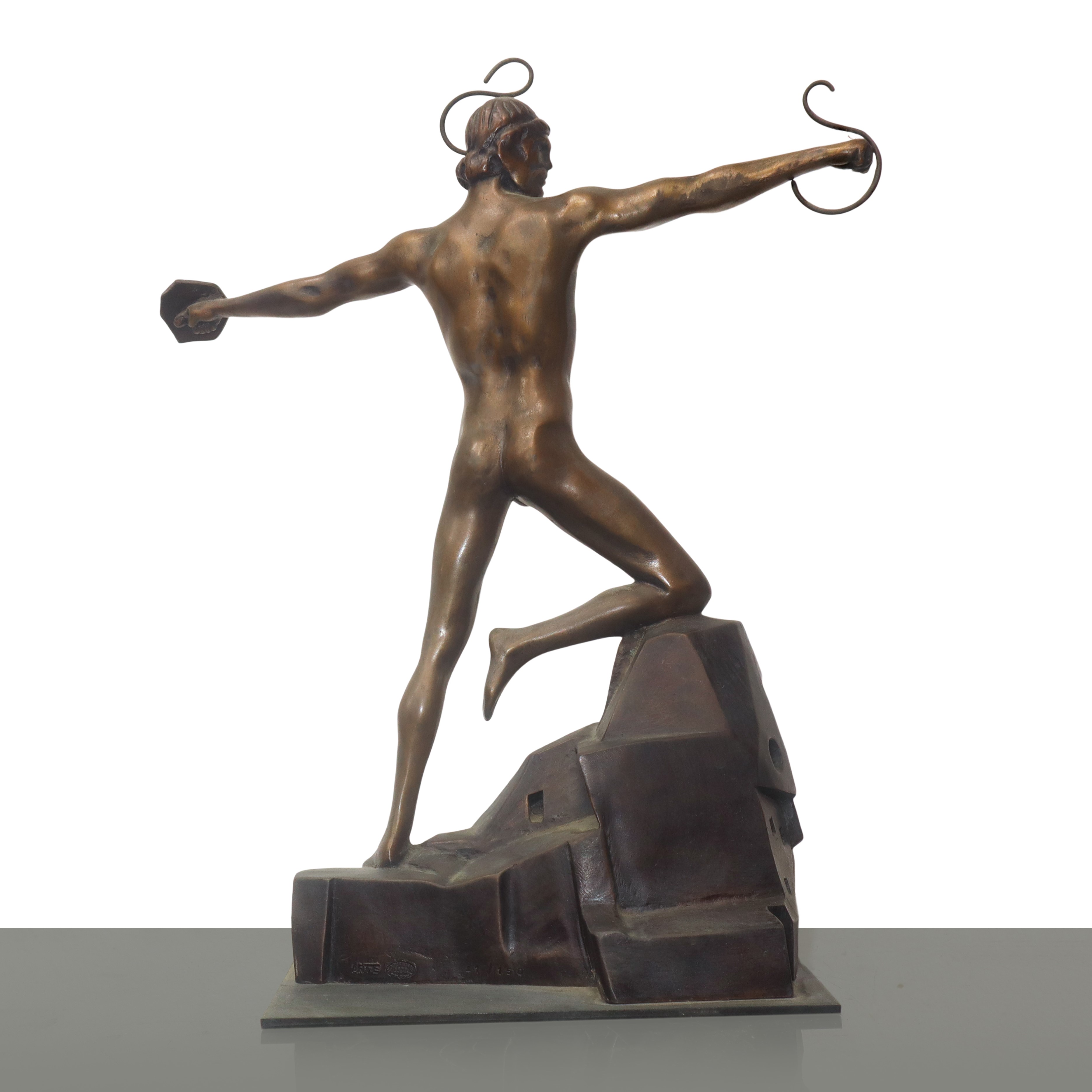 Enea, multiplo in bronzo a cera