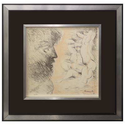 Senza titolo - Tecnica mista su carta - Dimensioni 33x33 cm