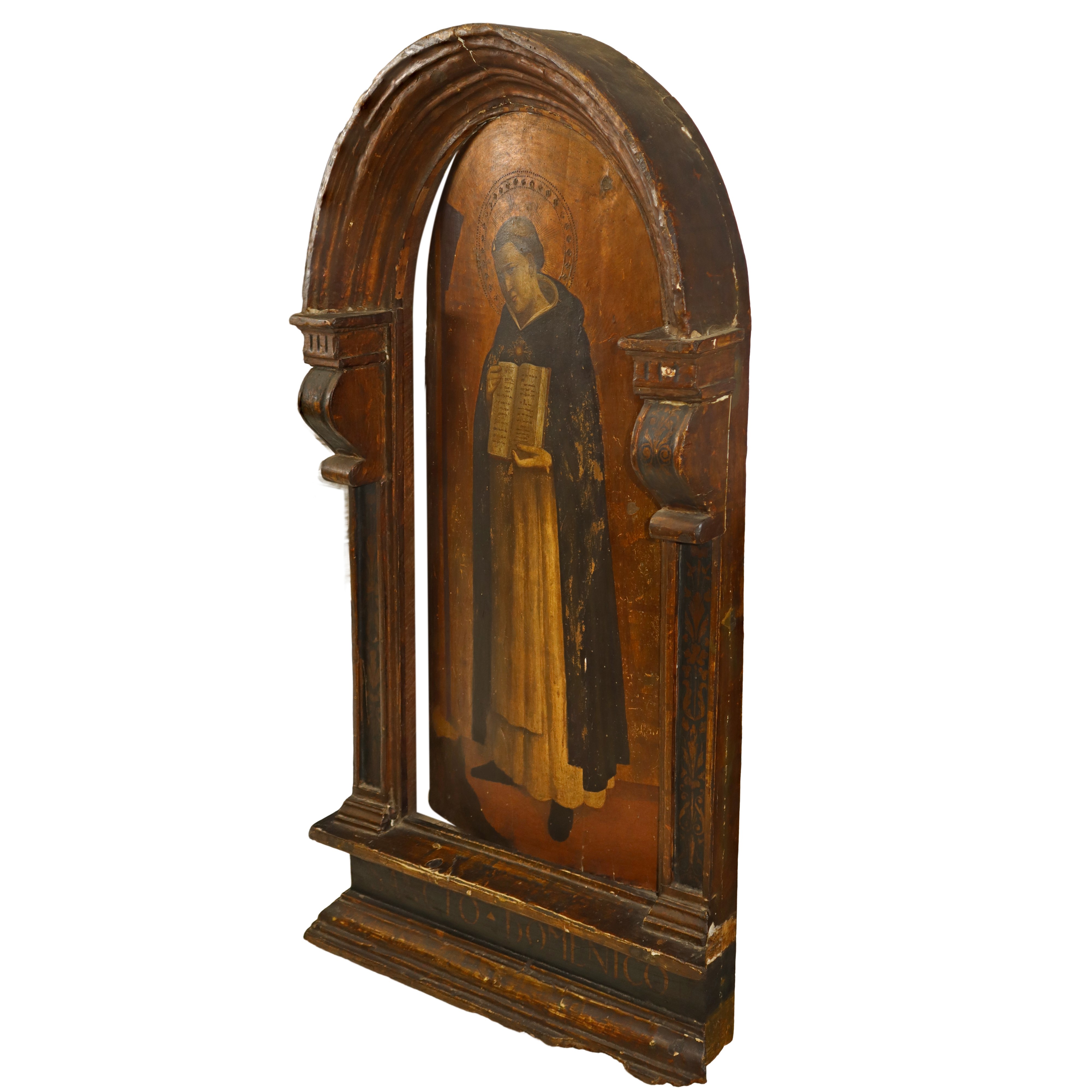 San Domenico, icona su fondo oro