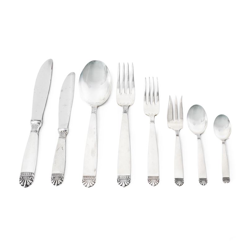 Servizio di posate in argento 800