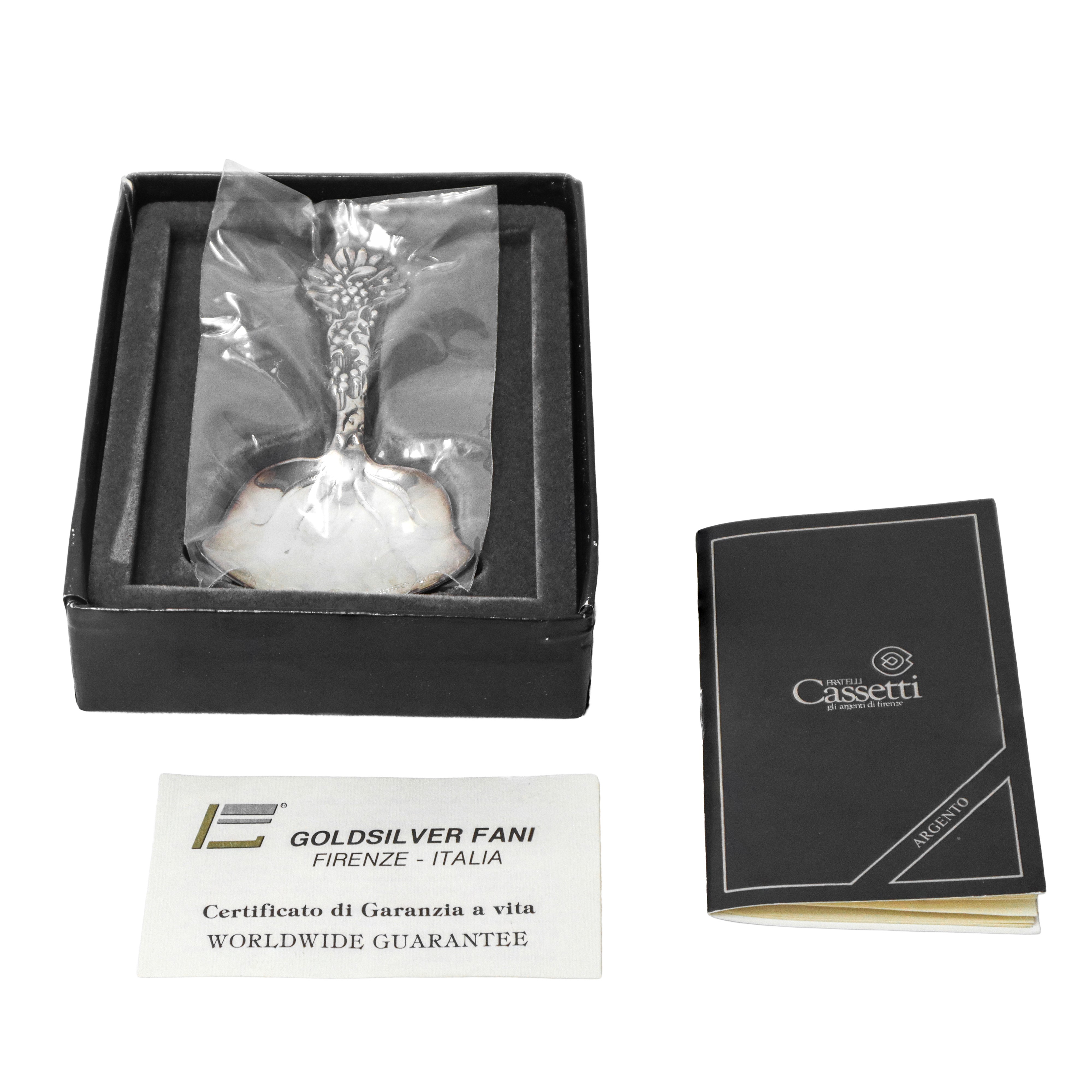 Cucchiaino da portata in argento 800