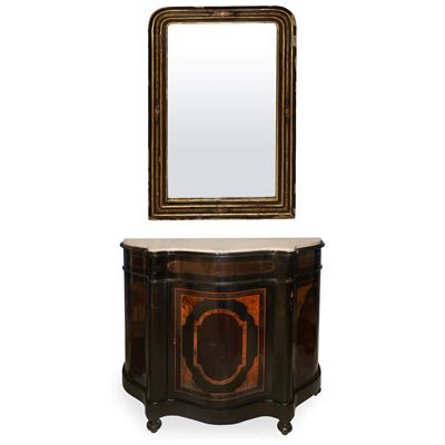 Etagere con Specchiera Dorata